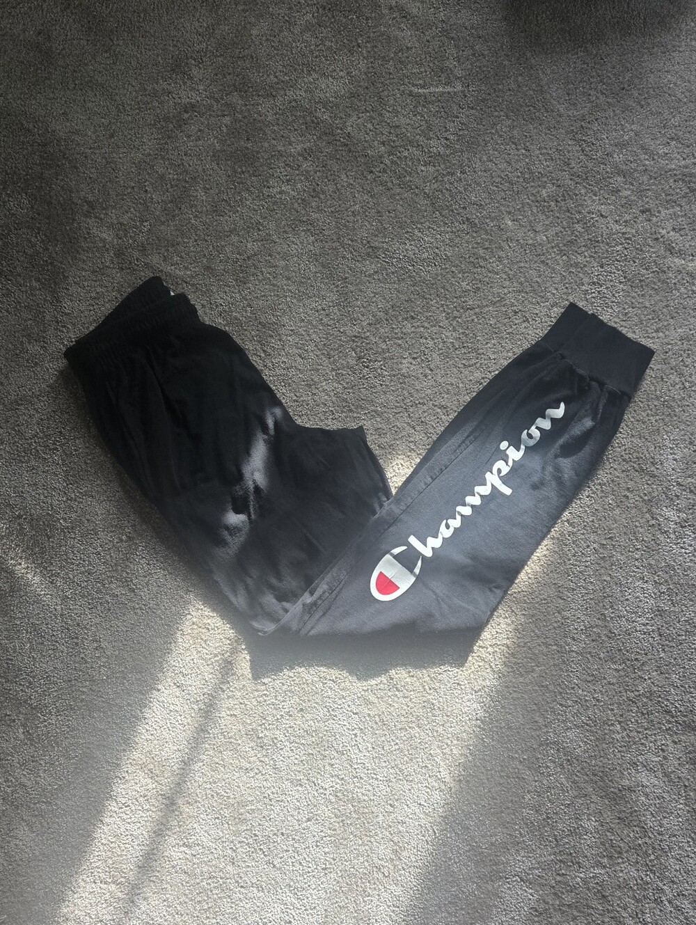 Champion Men's Black Logo Sweatpants